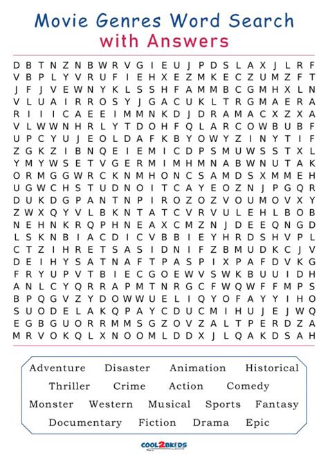 500 Famous Movies Word Search: Test Your Movie Knowledge