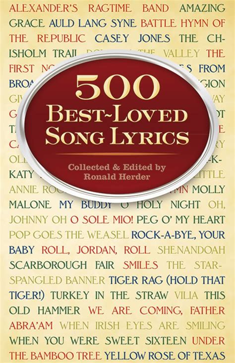500 best loved song lyrics dover books on music Epub