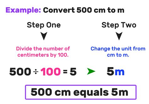 500 centimeters to meters