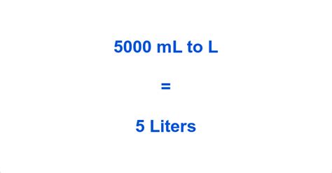 5000 ml to l