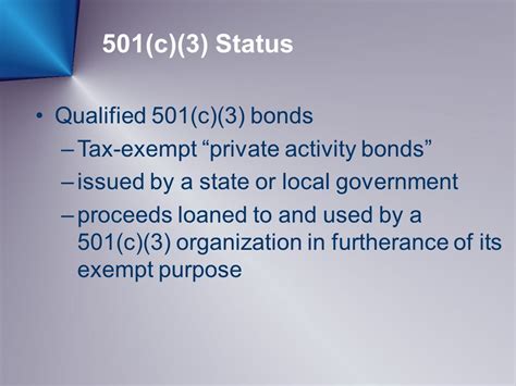 501(c)(3) bonds: