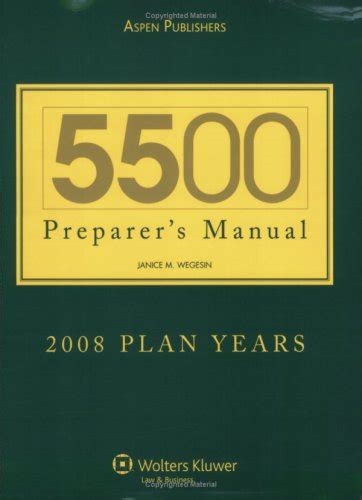 5500 preparers manual for 2008 plan year Kindle Editon