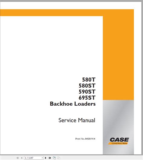 580t 580st 590st 695st - Cse - Case Backhoe Manual Ebook Epub