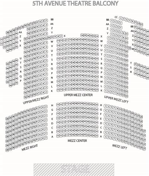 5th Avenue Theater Seating Chart