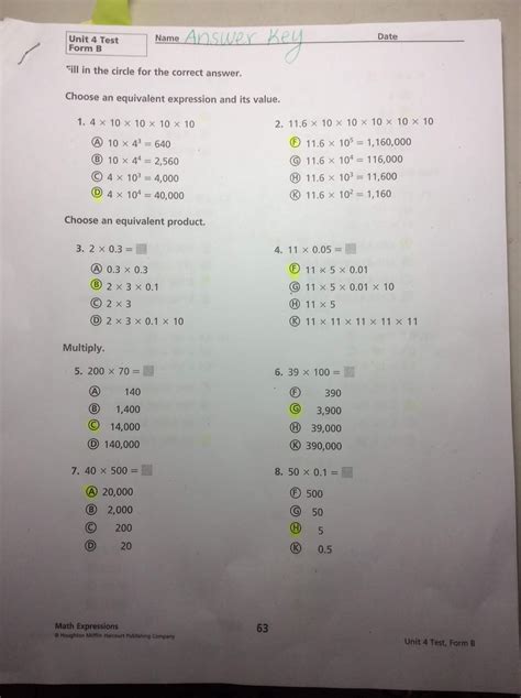 5th Grade Math Test With Answers Reader