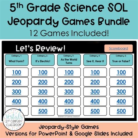 5th Grade Science Jeopardy Questions And Answers Reader