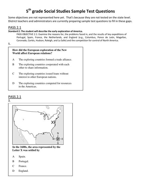 5th Grade Social Studies Questions And Answers PDF