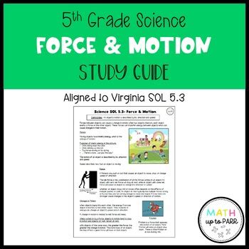5th grade force and motion study guide Reader