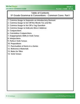 5th grade grammar guide writesteps PDF
