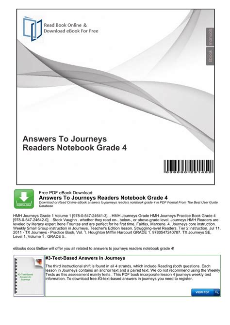 5th grade journeys readers notebook answers Ebook PDF