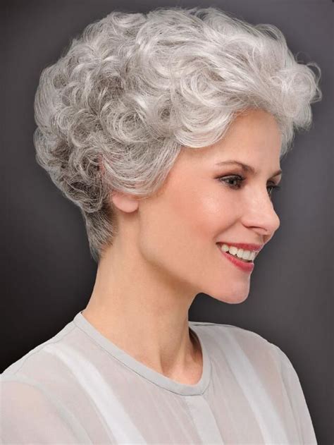 6" Cropped Curly New VS. Old Monofilament Grey Wigs 2025