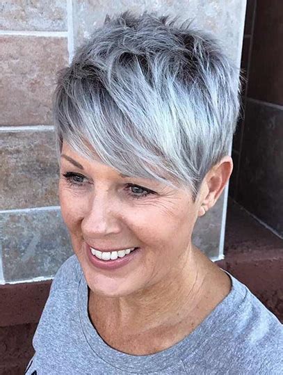 6" Short Grey Boycuts Fabulous Lace Front Wigs