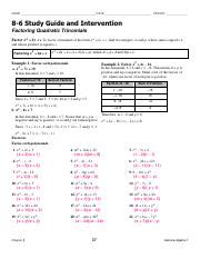 6 1 study guide and intervention answers Doc