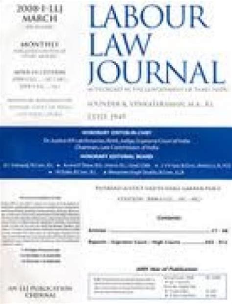 6 Year's Consolidated Index to Labour Law Journal PDF