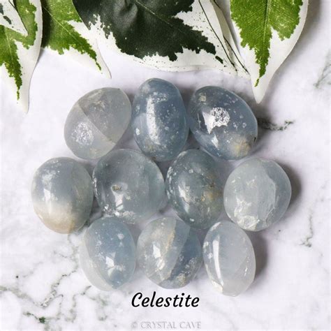 60 Essential Celestite Tumbled Stones for a Balanced Life