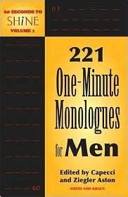 60 seconds to shine volume i 221 one minute monologues for men PDF