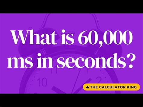 60000ms to Minutes: Unveiling the Hidden Power of Time Conversion