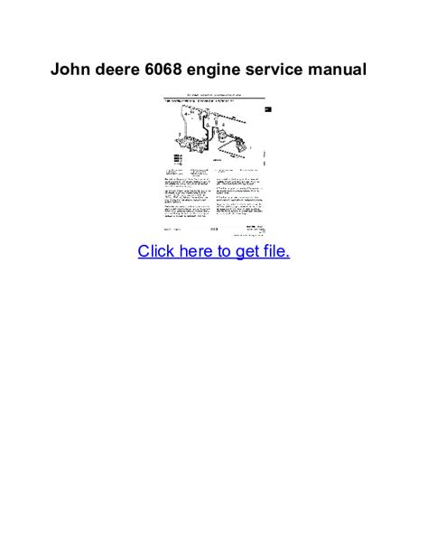 6068 john deere service manual common rail Ebook Kindle Editon