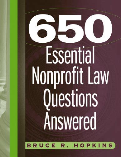 650 essential nonprofit law questions answered Reader