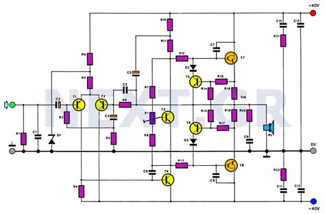 650 watt audio amp circuit diagram PDF