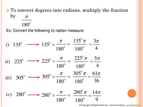 675 degrees to radians fraction