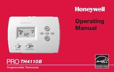 69 1770 Pro Th4110b Programmable Thermostat 132155 PDF Doc