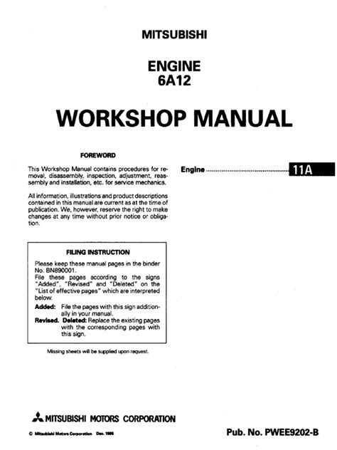 6a12 engine workshop manual Epub