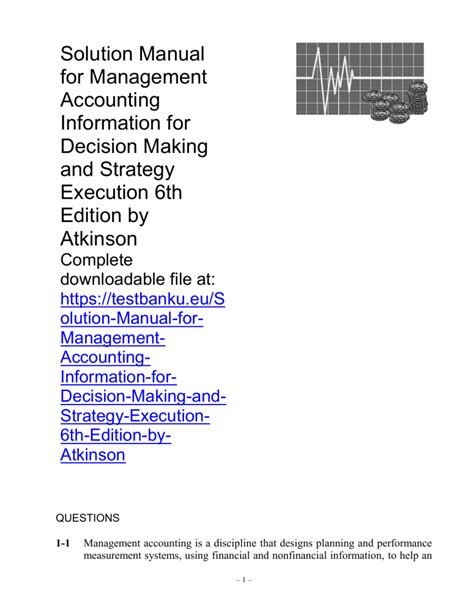 6th Edition Management Accounting Solution Atkinson Epub