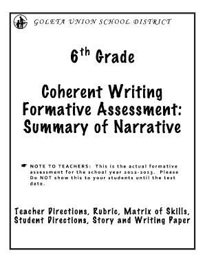 6th grade coherent writing formative assessment summary of pdf Reader