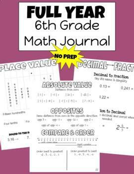 6th grade math journal pages Kindle Editon