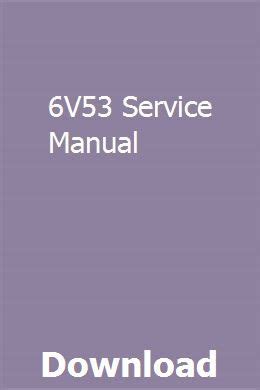 6v53 service manual pdf Kindle Editon