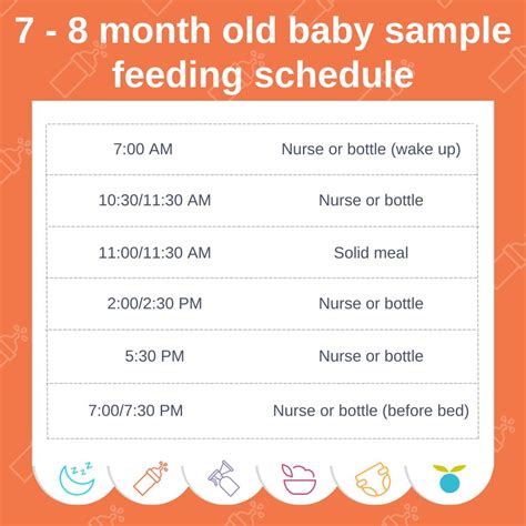7 Month Old Feeding Chart