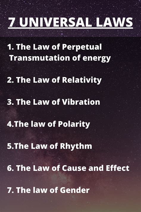 7 Universal Laws That Govern Our Existence