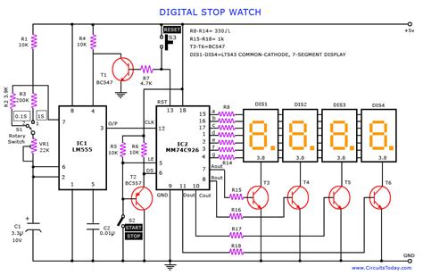 7 segment led clock circuit diagram Reader