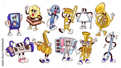 70s 80s cartoon characters as instruments