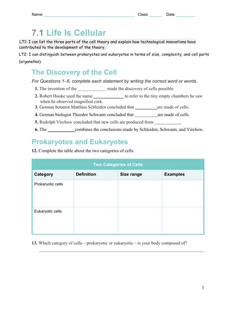 71 Life Is Cellular Workbook Answers Doc