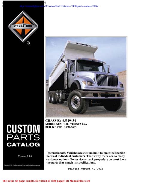 7400 International Truck Parts Manual Ebook Reader