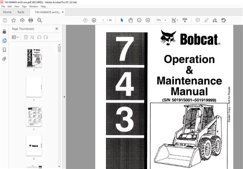 743 BOBCAT SERVICE MANUAL FREE DOWNLOAD Ebook Reader