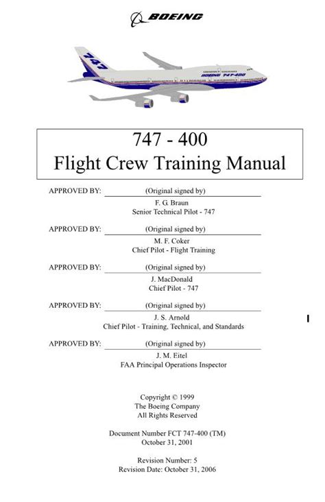 747 400 flight crew training manual Ebook Doc