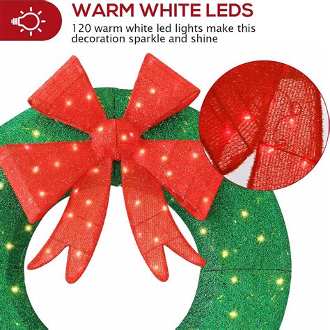 75% Off: Christmas Wreath With 120 LED Lights