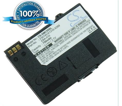 750mAh Battery Siemens C55 C56 PDF