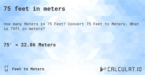 75feet in meters