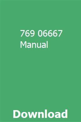 769 06667 Manual Doc