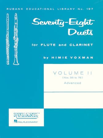 78 duets for flute and clarinet volume 2 advanced nos 56 78 Epub
