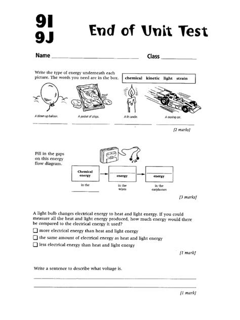 7b Science End Of Unit Test Answers Doc