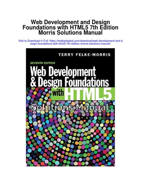 7th Edition Web Development And Design Foundations With Html5 PDF PDF