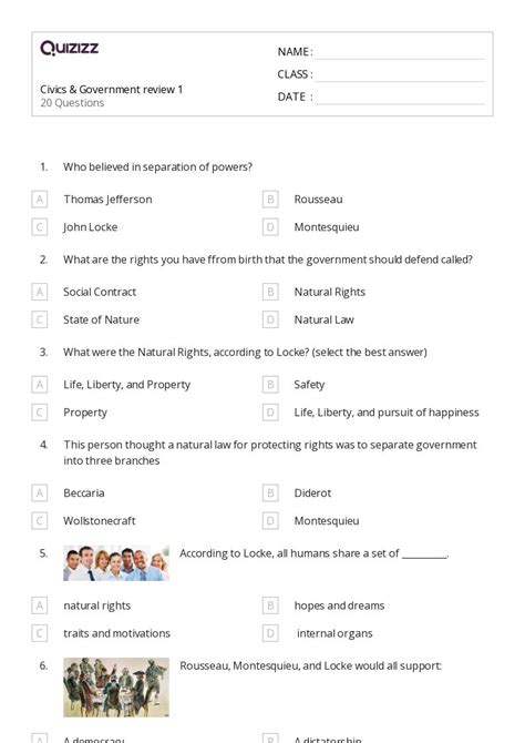 7th Grade Civics Workbook Answers Doc