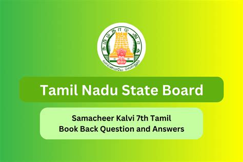 7th Tamil Book Back Answers: A Comprehensive Guide to Success