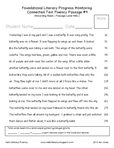 7th grade fluency passages dibels pdf Reader