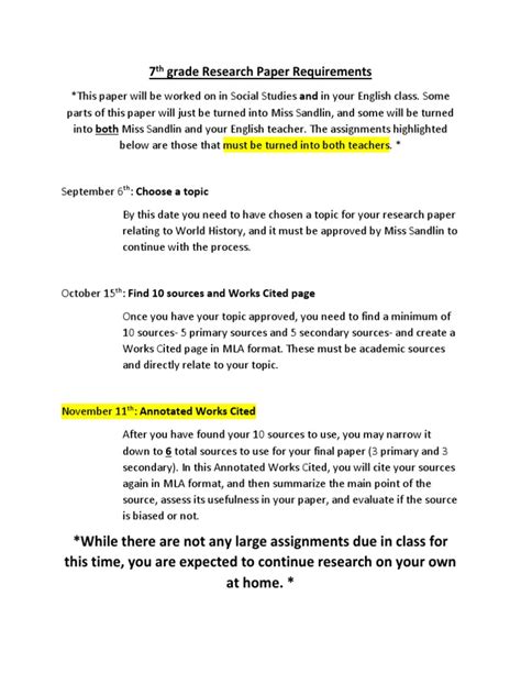 7th grade research paper lesson plans PDF